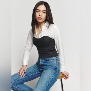 NWT Reformation Sian Linen Top (sold out)